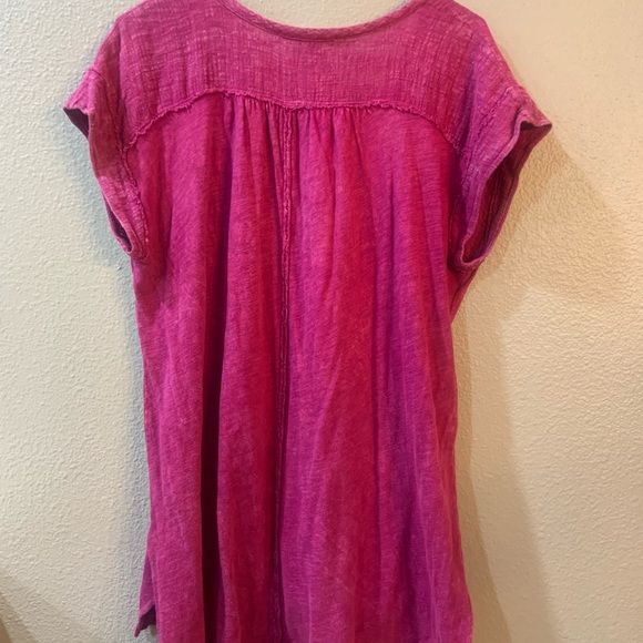 Anthropologie Eri & Ali Magenta Tunic Size Small - Picture 2 of 5